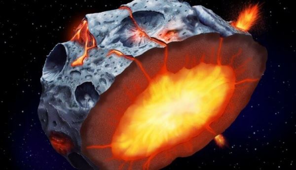 На поверхности древних астероидов могли образовываться вулканы